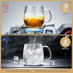 DOPUDO Large Glass Tea Cup, 34 oz Borosilicate Glass Tea Mug - Image 7