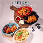 LEETOYI Porcelain Small Oval Au Gratin Pans, Baking Dish Set - Image 4