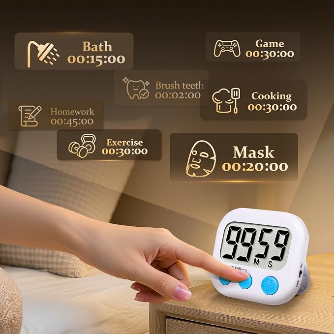 12 Pack Digital Kitchen Timer Small Classroom Timers - Image 2
