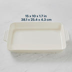 Pyrex 4QT Rectangular Ceramic Baking Dish, Casserole Dish - Image 4
