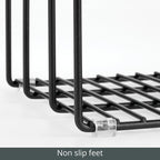 mDesign Steel Storage Tray Organizer Rack - Image 4