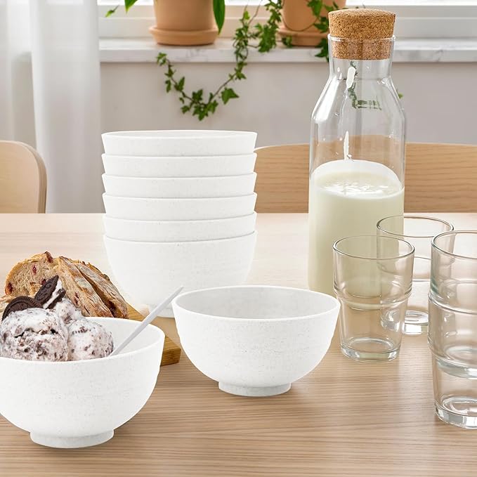 Wrova Wheat Straw Snack Bowls 10oz Set of 8 - Image 6