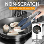 HOTEC Premium Stainless Steel Locking Kitchen Tongs - Image 3