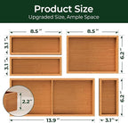 keechee 5-Piece Bamboo Drawer Organizer Set, 2.2" Deep Multi-Use Organizers - Image 4