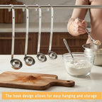 Markeny 4 Pieces Stainless Steel Soup Ladle Metal Handle Ladle - Image 3