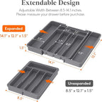 Lifewit Silverware Drawer Organizer, Expandable Utensil Tray - Image 2