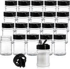 Yesland 20 Pack Plastic Spice Jars Bottles, 5 Oz PET Spice Containers BPA Free by Yesland