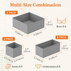 Lifewit Drawer Organizer Clothes - Image 2
