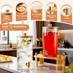 1.5 Gallon 2 Pack Glass Drink dispenser - Image 4