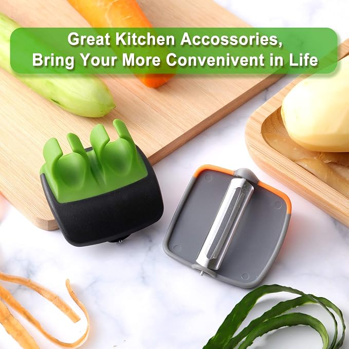 Mudder 4 Pieces Finger Vegetable Palm Peeler Kitchen Fruit Potato Peeler - Image 7