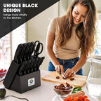 imarku Knife Set with Block, Sharp Knives Set with Built-in Sharpener, - Image 8