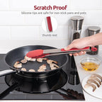 600ºF Heat Resistant Kitchen Tongs: U-Taste 12 inch Large Silicone Cooking Tong - Image 9