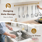6 Pcs Cooking Utensils Set, Stainless Steel Kitchen Utensils, Heat Resistant - Image 6