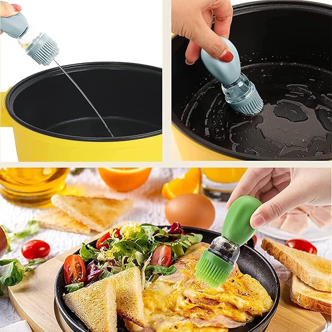 Oil Dispenser with Brush-2 Pack 7oz/200ML 2 IN 1 Glass Cooking Oil Dispenser - Image 8
