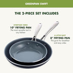 GreenPan Swift Healthy Ceramic Nonstick, Stainless Steel Handles, Dishwasher - Image 3