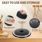 12 Inchs Microwave Splatter Cover & Silicone Mat, Large Vented Collapsible - Image 6