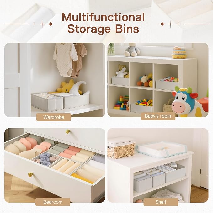 Criusia Drawer Organizer Clothes, 21 Pack Dresser Organizer - Image 5