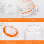 Glass Jars With Airtight Lids, 16 oz Glass Jars With Leak Proof Rubber Gasket - Image 3