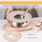 Mixing Bowls with Airtight Lids Set, 6 Stainless Steel Bowls, 3 Grater - Image 4