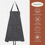 2 Pack Cooking Aprons Adjustable Bib Apron - Image 3