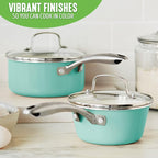 GreenLife Artisan Healthy Ceramic Nonstick, 1QT and 2QT Saucepan Pot Set - Image 8