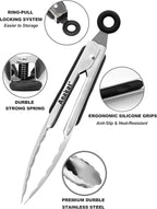 Anaeat 3 Pack 7" Mini Stainless Steel Cooking Tongs - Image 5