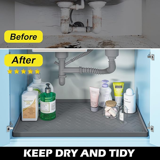 TigeJoy 28" x 22" Under Sink Mats - Image 4