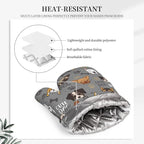 Cute Dog Oven Mitts and Pot Holders Sets Heat Resistant Non-Slip Silicone Oven - Image 4