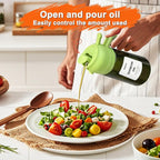 mqnxoi Oil Sprayer for Cooking, 2 in 1 Olive Oil Dispenser Bottle for Kitchen - Image 7