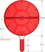 Splatter Screen for Frying Pan Foldable Grease Splatter Guard Silicone Splatter - Image 7