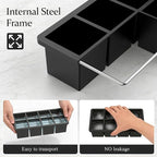 Bangp Large Ice Cube Tray for Whiskey, Metal Reinforced Frame Big Ice Cube Molds - Image 4