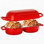 Mini Double Dutch Oven For Sourdough Bread Baking, 2.2QT Enameled Cast Iron - Image 10