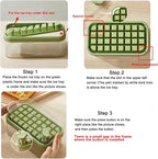 Ice Cube Tray with Lid and Bin for Freezer, 2 Pack - Image 2