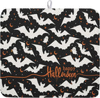 Halloween Black Bats Dish Drying Mat 16x18 Inch Happy Halloween Spooky Bat by Kawani