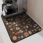 Coffee Bar Mat Accessories for Countertop Super Absorbent Anti-Slip Silicone - Image 3