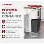 Rev-A-Shelf 2-Pack 35 Quart Polymer Replacement Trash Bin, Recycle Waste - Image 2