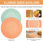 Reusable Bowl Covers for Bread Proofing（2 Large）- Cotton Beeswax Bowl Covers - Image 2