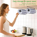 4 Pack Tumbler Lid Organizer, Cup Lid Holder Holds 12 Lids Each Under Cabinet - Image 6