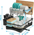 7 code Large Dish Drying Rack for Kitchen Counter, Detachable Large Capacity - Image 3