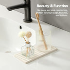 Razborci 2 Pack Greige Bathroom Sink Vanity Trays, Diatomite Stone Kitchen - Image 2