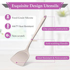 LIANYU 8Pcs Kitchen Cooking Utensils Set, Silicone Utensils Spatula Set - Image 4