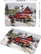 Christmas Red Truck Dish Drying Mat - Image 2