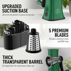 Zulay Kitchen Rotary Cheese Grater 5 Blade Cheese Shredder - Image 7
