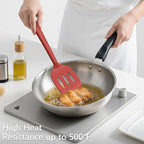 Coukre 3 Pack Silicone Spatula Set, High Heat Resistant, Fish Spatula, Solid & - Image 4