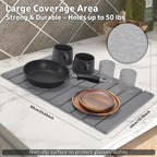 Stone Dish Drying Mat for Kitchen Counter – Collapsible 24"×16 Super Absorbent - Image 6