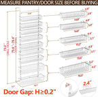 POKIPO 9 Tier Over The Door Pantry Organizer, 2 in 1 Wall Mount or Hanging - Image 9