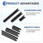 MECCANIXITY 60Pcs Slotted Split Roll Pins 7/50 Inch Dia. 1-1/5 Inch Length 65Mn - Image 3