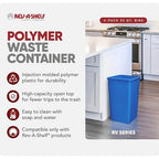 Rev-A-Shelf Polymer Replacement 35 Quart Trash Bin Recycle Waste Garbage - Image 2