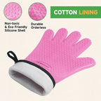 GEEKHOM BBQ Gloves Heat Resistant Oven Mitts - Image 6