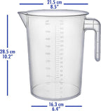 5 Liter Measuring Pitcher | 1.3 Gallon Shatterproof Plastic Large Graduated - Image 8